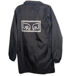 Obey Black Graphic Windbreaker